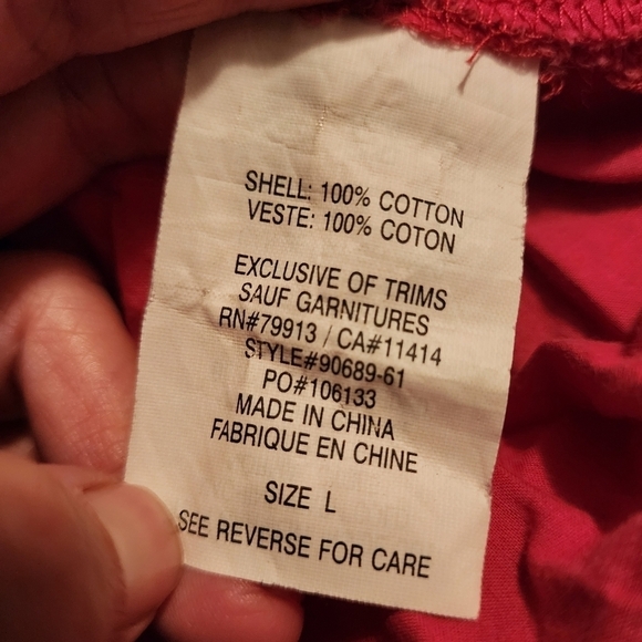 Motherhood Maternity Pink Embroidered V-Neck Tie Back Top Women's Large L EUC - Picture 7 of 8